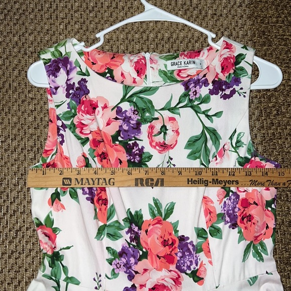 Grace Karin white and multicolored floral dress - Picture 6 of 9